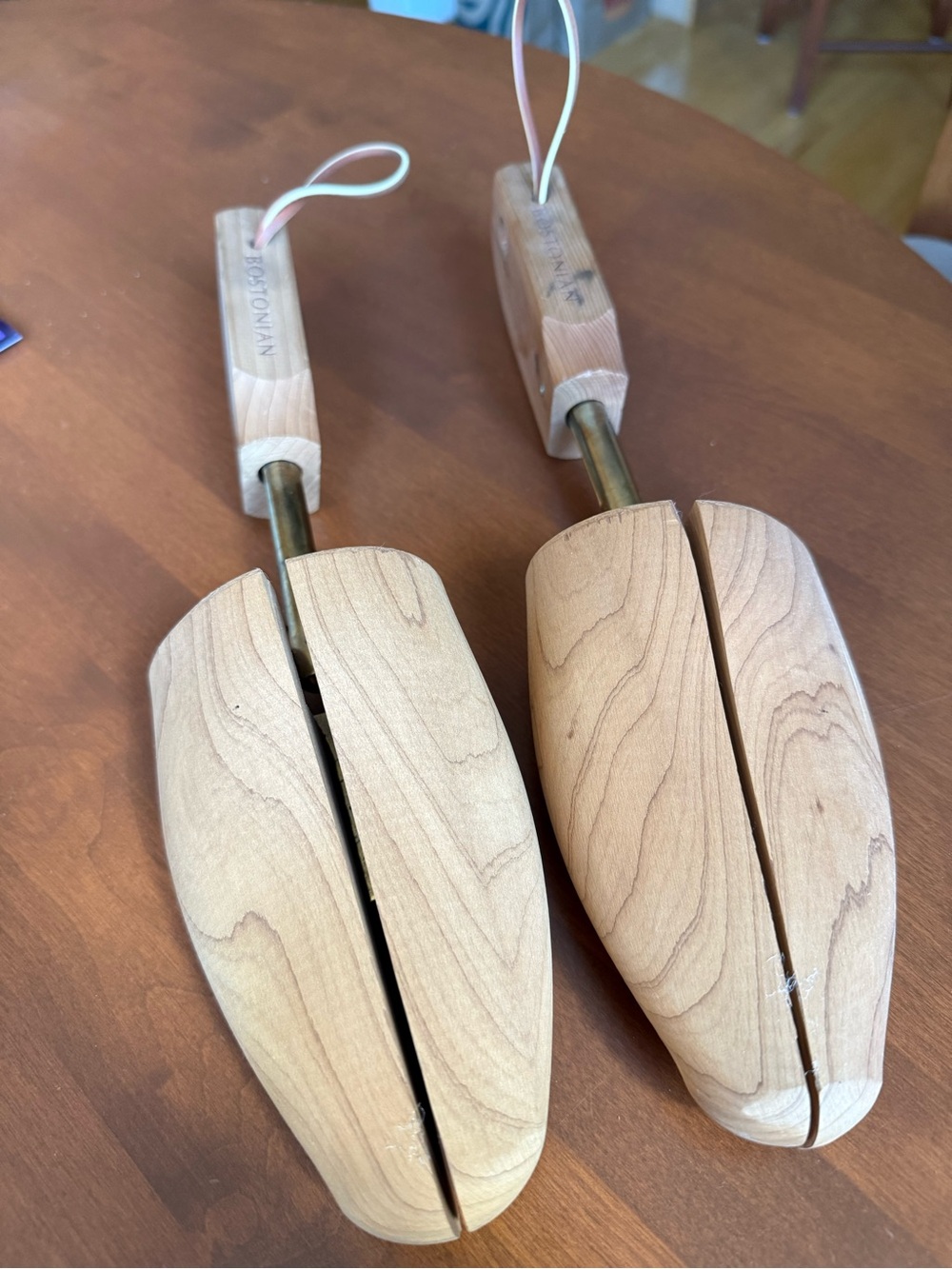Vintage Bostonian Wooden Shoe Trees - Natural Wood Shoe Shapers (Pair)